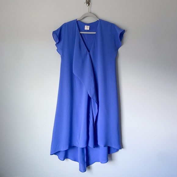Soma Ruffle V-Neck Periwinkle Short Dress - Picture 2 of 8